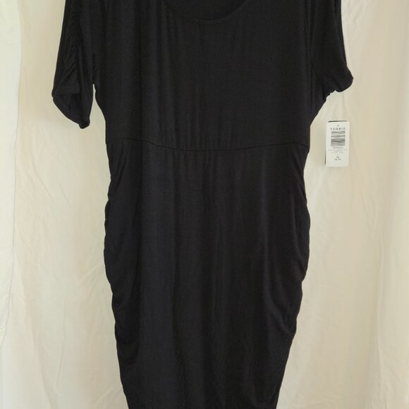 Torrid 1x Mini Super Soft Elbow Sleeve Bodycon Dress - Picture 2 of 3